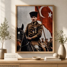 Wooden Things Atatürk ve Türk Bayrağı Elmas Boyama Tablo Kiti – 40×50 cm