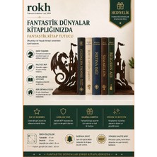 Rokh 🐉 Fantastik Kitap Tutucu | Ejderha & Şato Temalı Mdf Kitaplık Dekoru | Hediyelik