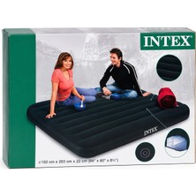 Intex Çift Kişilik Şişme Yatak 152 × 203 × 22 cm – Kamp ve Ev Kullanımı