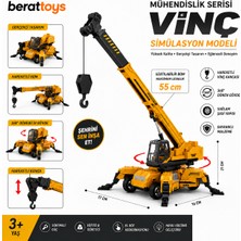 Berattoys Oyuncak Iş Makinaları Vinç Ful Fonksiyon Iş Araçları Kırılmaz Örümcek Vinç Inşaat Set