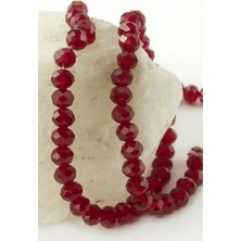 Zero Land Zngzrmll Renkli Kristal Dizi Taş 8 mm Bordo