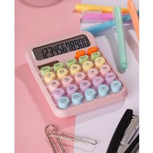 Azesur Pembe- Pinterest Hesap Makinesi 12 Haneli LCD Ekran Açılı Geniş Ekran Güneşenerji Pilli Hesap Makinesi