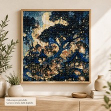 Wooden Things Ay Işığında Masal Köyü Elmas Boyama Tablo Kiti – 40×50 cm