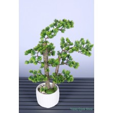 Yapay Çiçek Sitesi Dekoratif Saksıda Yapay Bonsai Ağaç 55 cm