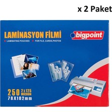 Bigpoint Laminasyon Filmi 78X102MM 125 Mikron 100'LÜ Kutu x 2 Paket