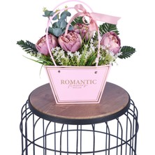 Yapay Çiçek Sitesi Yapay Çiçekli Romantic Çantalı Aranjman Model 25