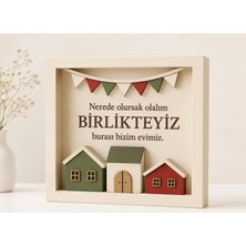 Rokh 🏡 Birlikteyiz Dekoratif Mdf Tablo 30X30 cm ❤️ Ev Hediyesi 🎁 Duvar Dekoru