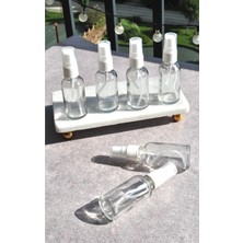 Qualitev 6 Adet 30 ml Beyaz Cam Sprey Şişesi Kolonya Nişan Düğün Fısfıs