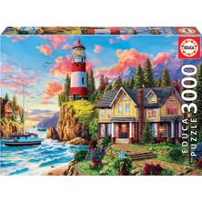 TeknoKapsül Educa 3000 Parça Deniz Feneri Yetişkin Puzzle