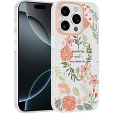 Ottonova iPhone 16 Pro Max Kılıf Çiçek ve Fiyonk Desenli Kamera Yükseltili Nova Premium