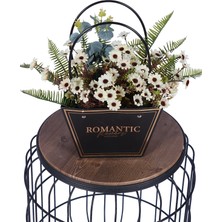 Yapay Çiçek Sitesi Yapay Çiçekli Romantic Çantalı Aranjman Model 7