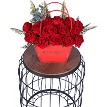 Yapay Çiçek Sitesi Yapay Çiçekli Romantic Çantalı Aranjman Model 10