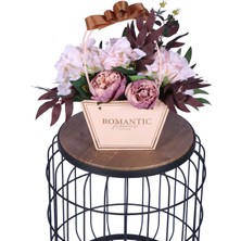 Yapay Çiçek Sitesi Yapay Çiçekli Romantic Çantalı Aranjman Model 8