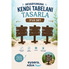 Eysera Akvaryum Dekor Tabela Seti 5’li – Eğlenceli Yazılı Mini Akvaryum Süsü