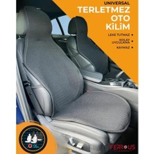 TeknoKapsül Oto Koltuk Koruyucu Kılıf Terletmez Kilim Seti 2 Ön+1 Arka 3lü Set Universal Siyah