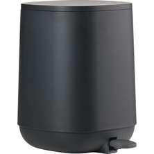 TeknoKapsül Zone Denmark Time Banyo Için Çöp Kutusu, Küçük Kozmetik Kovası, Kapaklı Çöp Kutusu, Çap 20,8 Cm, Yükseklik 27,5 Cm, Kapasite 3 Litre, Siyah