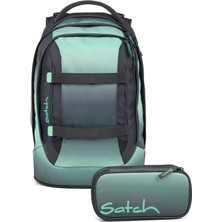 Satch Pack Okul Sırt Çantası Seti 2 Parça. Kalem Kutusu Içerir (Degrade Nane)