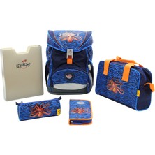 Derdiedas Ergo Flex Okul Sırt Çantası ve Aksesuarları (5 Parça Set), Deep Sea, Tek Beden