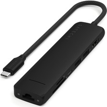 Satechi Satechı Usb-C Hub Slim Plus 7'si 1 Arada, Siyah