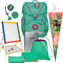 Derdiedas Ergoflex - Nane Pony - At - Okul Çantası Seti 7 Parça. Ayakkabı Çantası, Okul Çantası ve Yazı Tahtasıyla Birlikte