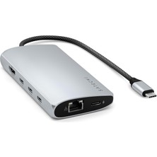Satechi Satechı Usb-C Hub 8'i 1 Arada, HDMI 8k@30 Hz, Gümüş