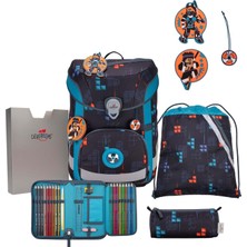 Derdiedas Ergoflex Easy Set Ilkokul Için 5 Parçalı, Hafif Okul Çantası - Sağlam, Güvenli ve Ergonomik, Yüksekliği Ayarlanabilir, Yakl. 22,5 L Hacim, Yakl. 950 G Ağırlık (Ninja Savaşçısı)