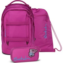 Satch 5. Sınıf Ergonomik 30L Saklama Alanına Sahip Çanta Seti, Istikrarlı Organizasyon Yeteneği Korkusuz Pembe - Pembe