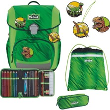 Scout Okul Çantası Basic Neo Set 4 Parça Dino Rex Yeşil