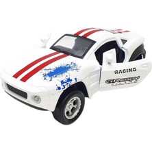 Esranın Dünyası Mustang Çek Bırak Spor Araba - Işıklı Sesli Model - FY6148-12D-BEYAZ (Lisinya)