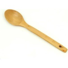 Hace Bazaar Balsa BLS-028A Ahşap Yemek Servis Kaşığı 23 cm -Hcb