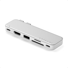 Satechi Satechı MacBook Neo Için Satechı Usb-C Snap Hub 6'sı 2 Arada, Gümüş
