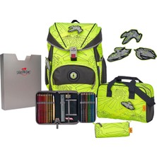 Derdiedas Ergoflex Superflash Okul Çantası Seti 5 Parça Neon Fighter Sarı Çok Renkli