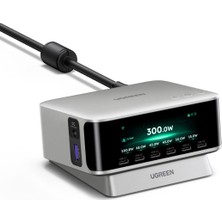 Ugreen Nexode Pro 300W USB C Şarj Cihazı 8 Bağlantı Noktalı, Tft Ekran ve Akıllı Kontrol
