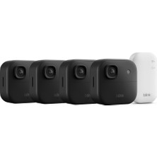 Blink Outdoor Camera 2k+ (En Yeni Nesil) – Kablosuz, Akıllı Güvenlik Kamerası, 2k Video Çözünürlüğü, Iki Yıla Kadar Pil Ömrü. Sync Taban Modülü Dahil – 4 Kamera Sistemi, Siyah