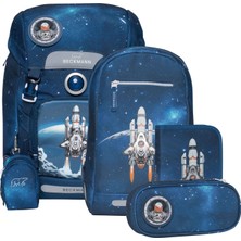 Beckmann, Classic Space Mission Okul Sırt Çantası Seti, 6 Parça, Ilkokul, Ergonomik, Yağmurluk Dahil, 22L