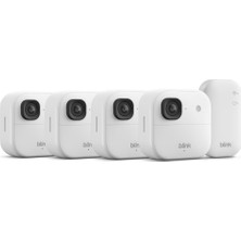 Blink Dış Mekan Kamerası 2k+ (En Yeni Nesil) – Kablosuz, Akıllı Güvenlik Kamerası, 2k Video Çözünürlüğü, Iki Yıla Kadar Pil Ömrü. Sync Base Modülü Dahil - 4 Kamera Sistemi, Beyaz