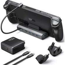 Jsaux Rog Ally/steam Deck Için Jsaux 6'sı 1 Arada Yerleştirme Istasyonu ve 100W Şarj Cihazı