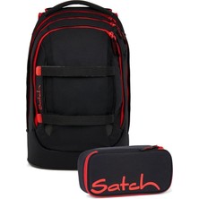 Satch Pack Okul Sırt Çantası Seti 2 Parça. Kalem Kutusu Dahil (Fire Phantom)