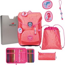 Derdiedas Okul Çantası Ergoflex Easy Superflash Set 6 Parça Coral Reef Somon Rengi