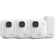Blink Dış Mekan Kamerası 2k+ (En Yeni Nesil) – Kablosuz, Akıllı Güvenlik Kamerası, 2k Video Çözünürlüğü, Iki Yıla Kadar Pil Ömrü. Sync Base Modülü Dahil - 3 Kamera Sistemi, Beyaz