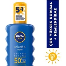 TeknoKapsül Nıvea Sun Koruma & Nem Güneş Anında Koruma Spreyi 50+Gkf 200 /ML.,45423654635463
