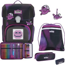 Scout Okul Çantası Movie Star Neo Set 4 Parça Pembe Piksel Mor