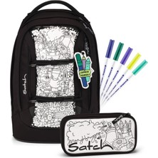 Satch Okul Sırt Çantası Seti Paket Seti Artist Edition - Siyah
