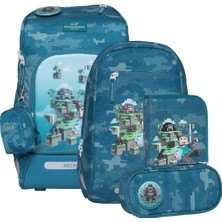 Beckmann, Active Air Flx Jungle Game Okul Çantası Seti, 6 Parça, Ilkokul, Yağmurluk Dahil, 20-25L, Yeşil