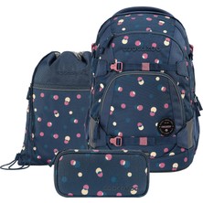 Coocazoo Okul Sırt Çantası Seti Mate “bubble Dreams” 3 Parçalı, Siyah, Ergonomik 30L Sırt Çantası, 5. Sınıftaki Çocuklar Için Kalça Kemeriyle Yüksekliği Ayarlanabilir, Kalem Kutusu ve Spor Çantası Dah