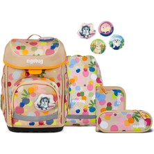 Ergobag Okul Çantası Seti Cubo Set Çiçek Powbear - Bej