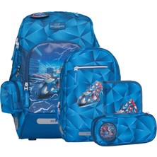 Beckmann Okul Çantası Active Air Flx Okul Çantası Seti 6 Parça 20-25L Mavi Şimşek Mavisi