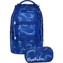 Satch Pack Okul Sırt Çantası Seti 2 Parça. Kalem Kutusu Içerir (Canlı Mavi)