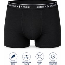 Lumina Seher Erkek Likralı Boxer-Siyah-S