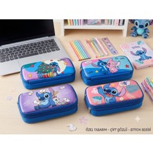 Stitch Temalı Çift Gözlü Kalemlik 1 Adet(Rastgele Model)